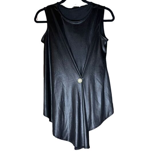 Zara huge pearl black sleeveless top - Picture 3 of 11